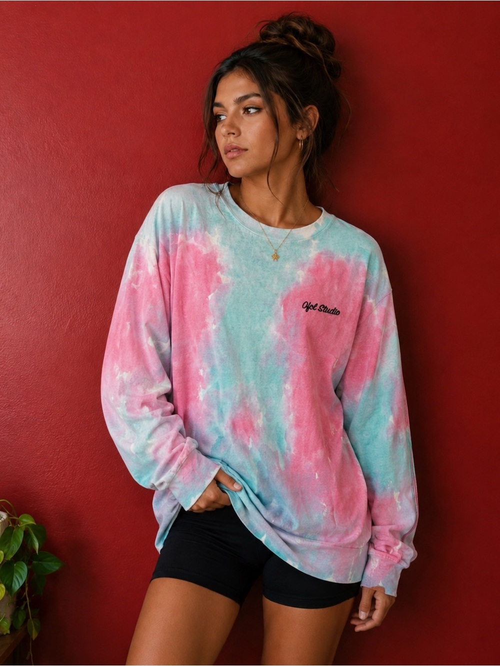 Boohoo Y2K Tie-Dye Oversized Sweatshirt – Size M